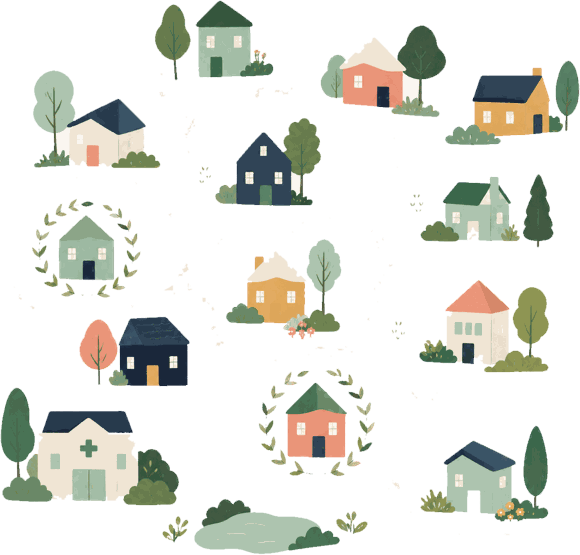 Illustration of Afiyah's neighborhood service area